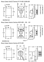Rotary Contact Selector Switches dimensional